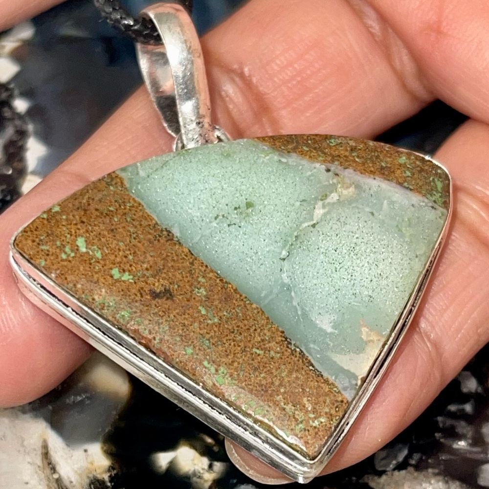 Apple Green Chrysoprase Pendant 2”